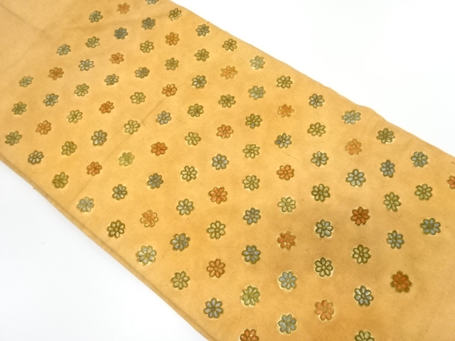 アンティーク　花模様名古屋帯（着用可）